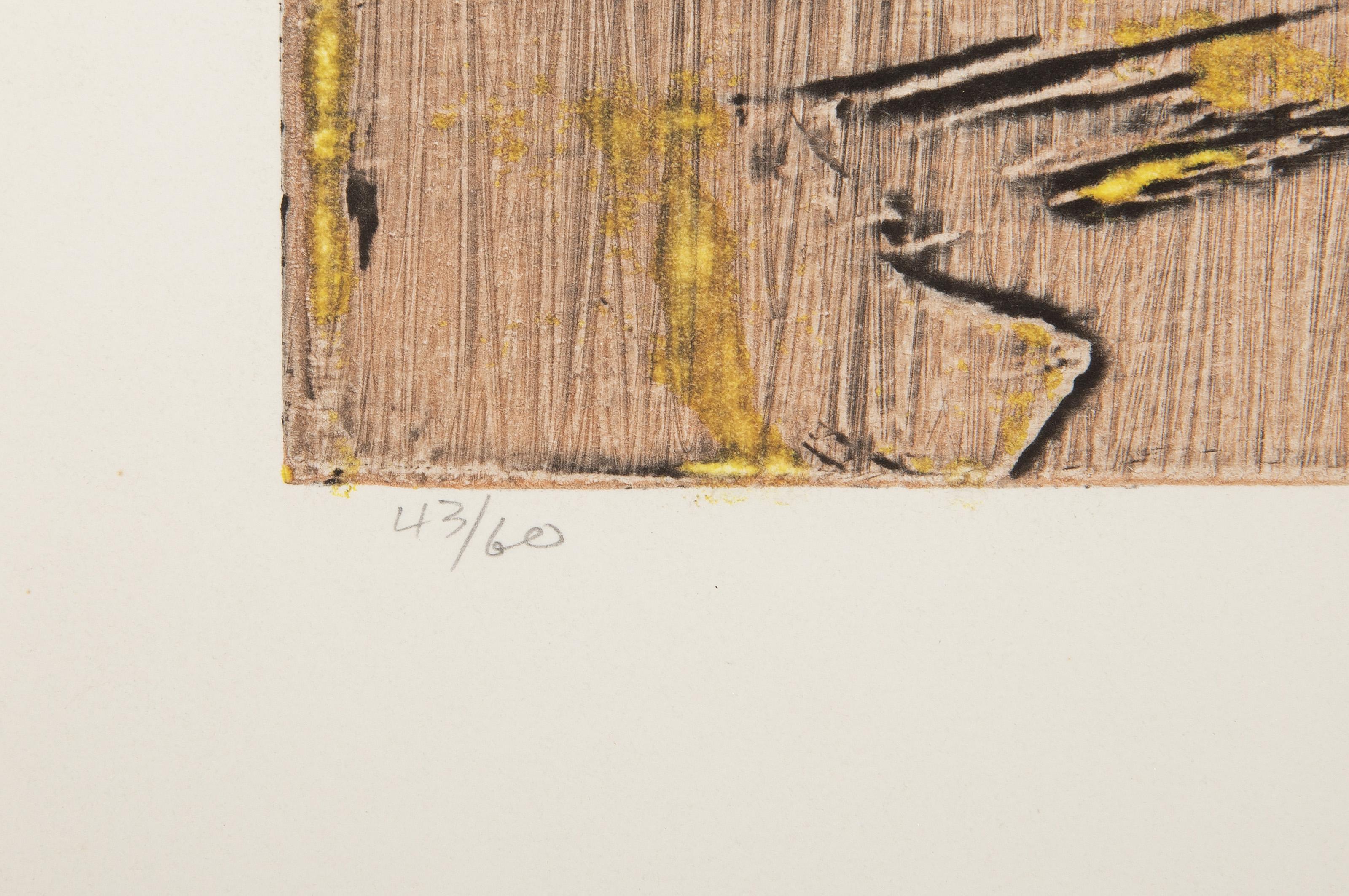 Montezuma, Abstract Expressionist Etching by Robert Savoie For Sale 1