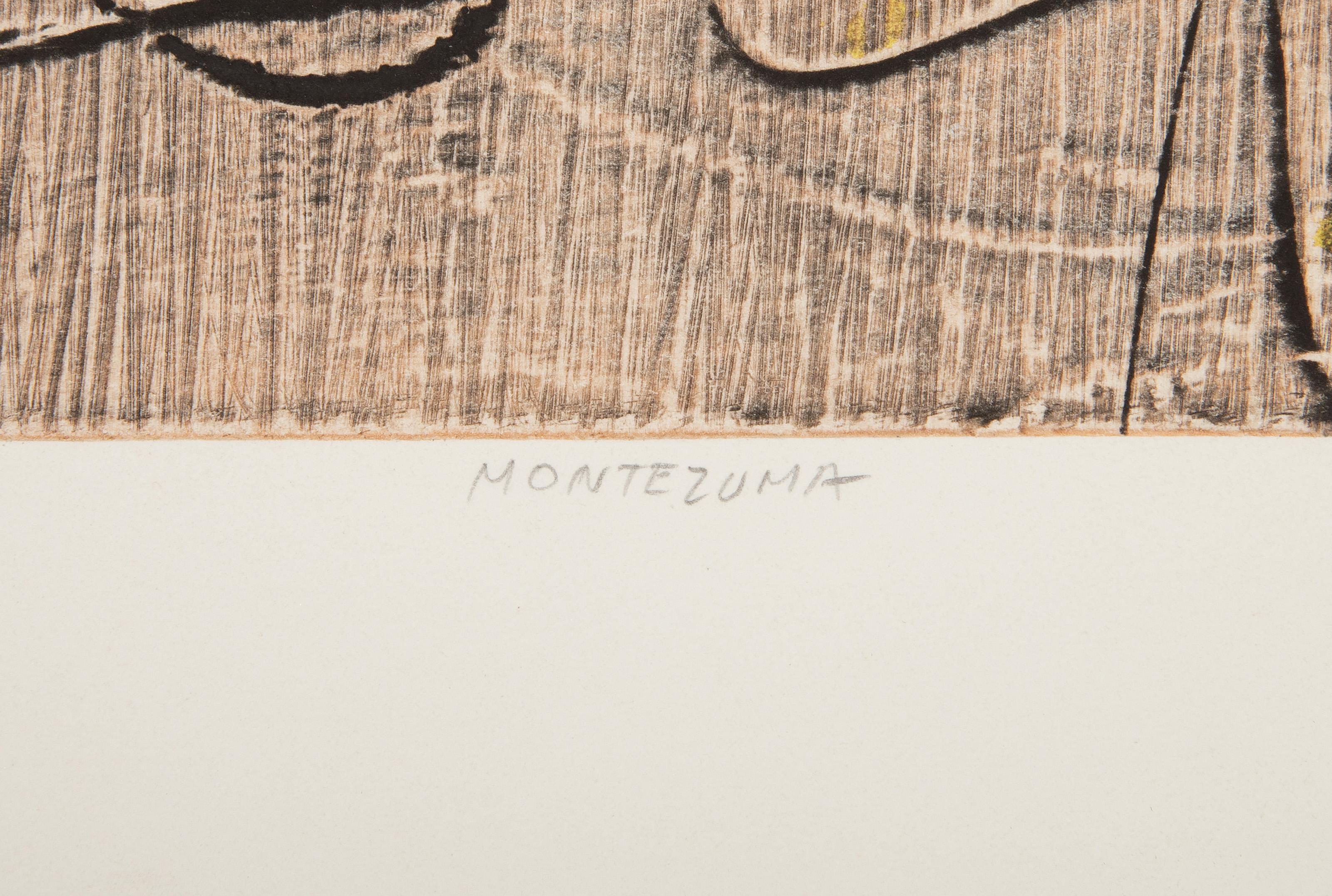 Montezuma, Abstract Expressionist Etching by Robert Savoie For Sale 3