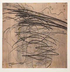 Gravure expressionniste abstraite de Robert Savoie