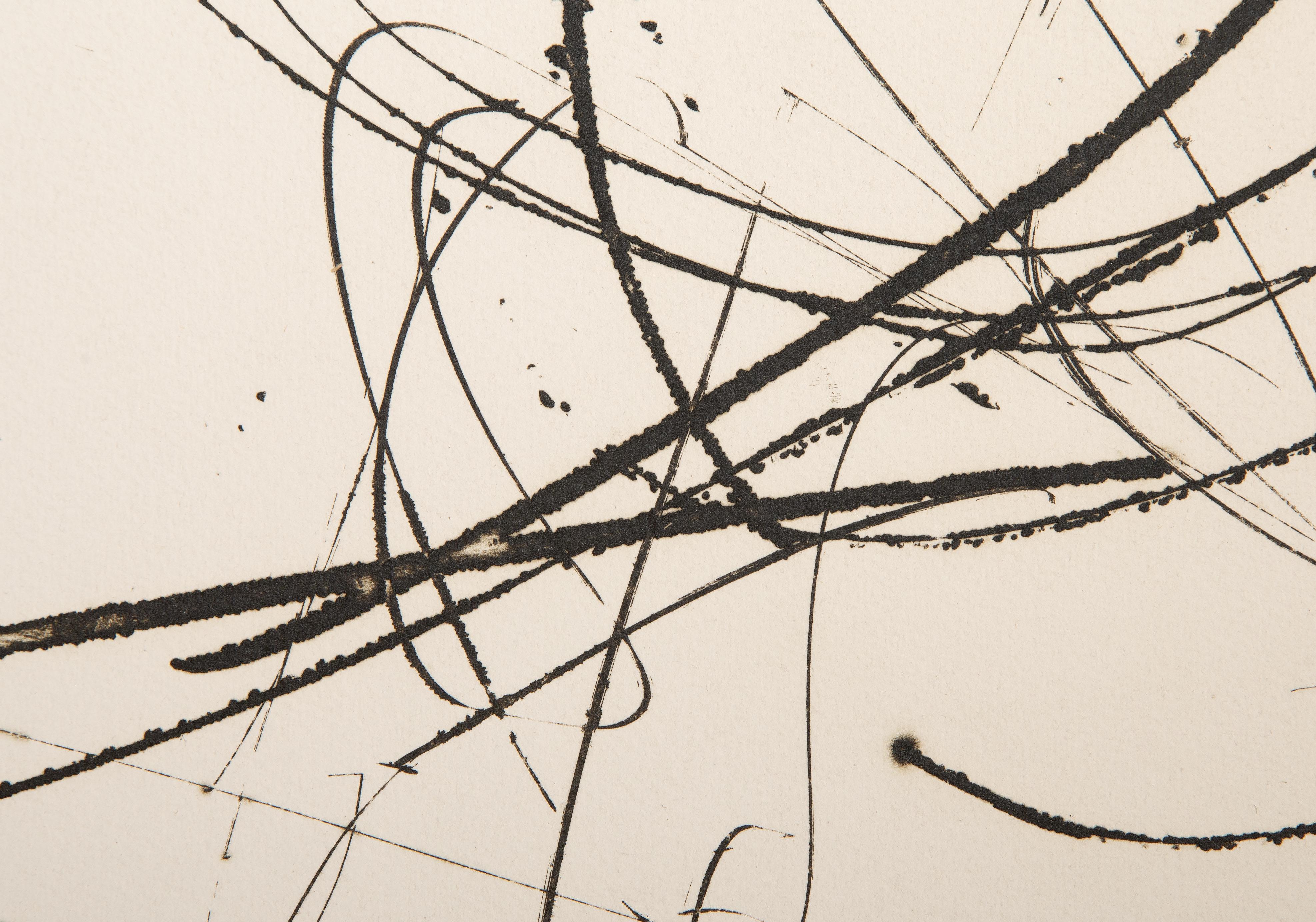 Movement, Minimalist Abstract Expressionist Etching by Robert Savoie For Sale 2