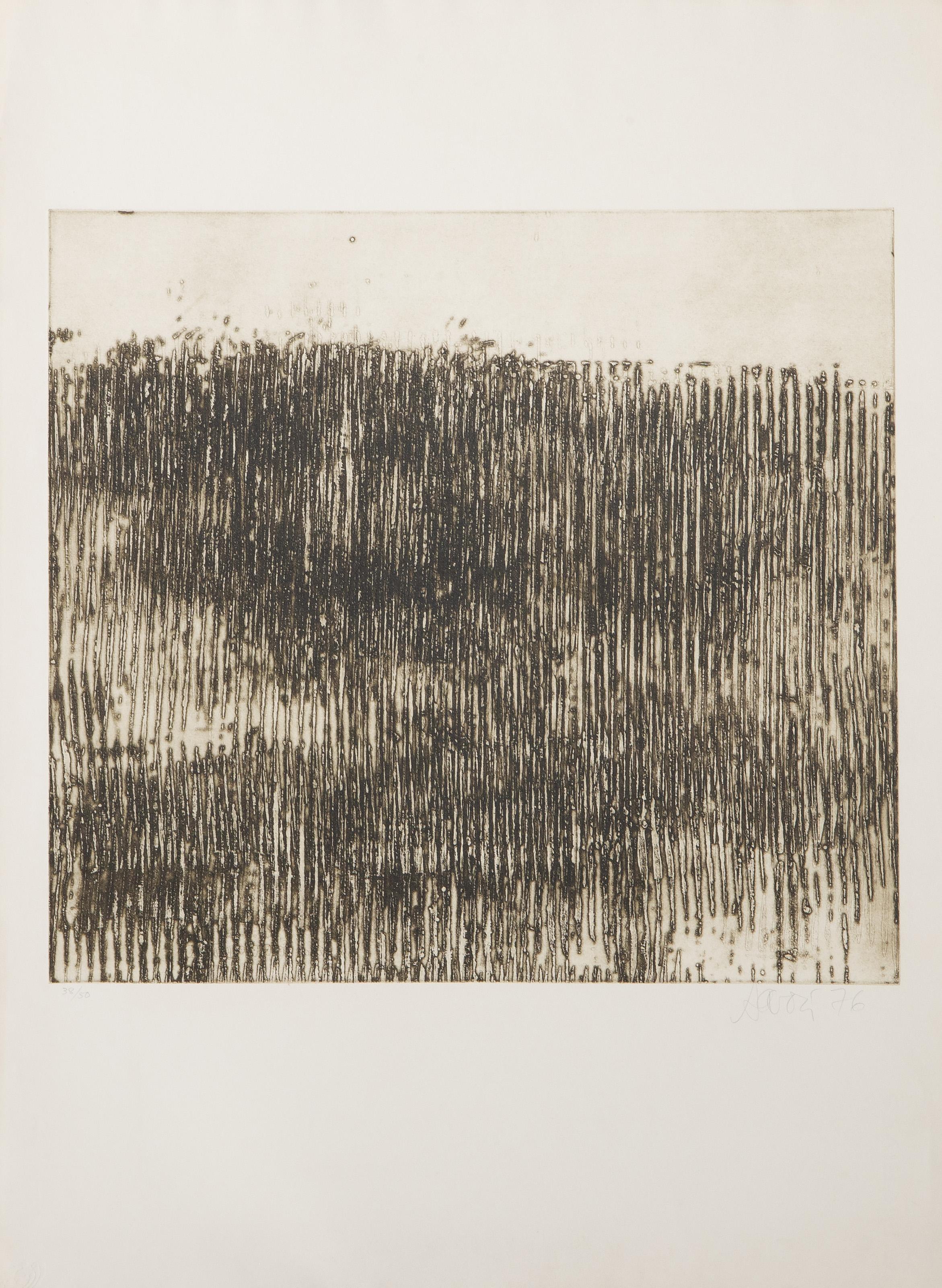 Robert Savoie, Canadian (1939 - ) - Aelhah, Year: 1976, Medium: Etching and Aquatint on BFK Rives, signed, numbered and dated in pencil, Edition: 38/50, Image Size: 17.75 x 19.5 inches, Size: 29.75 x 22 in. (75.57 x 55.88 cm)