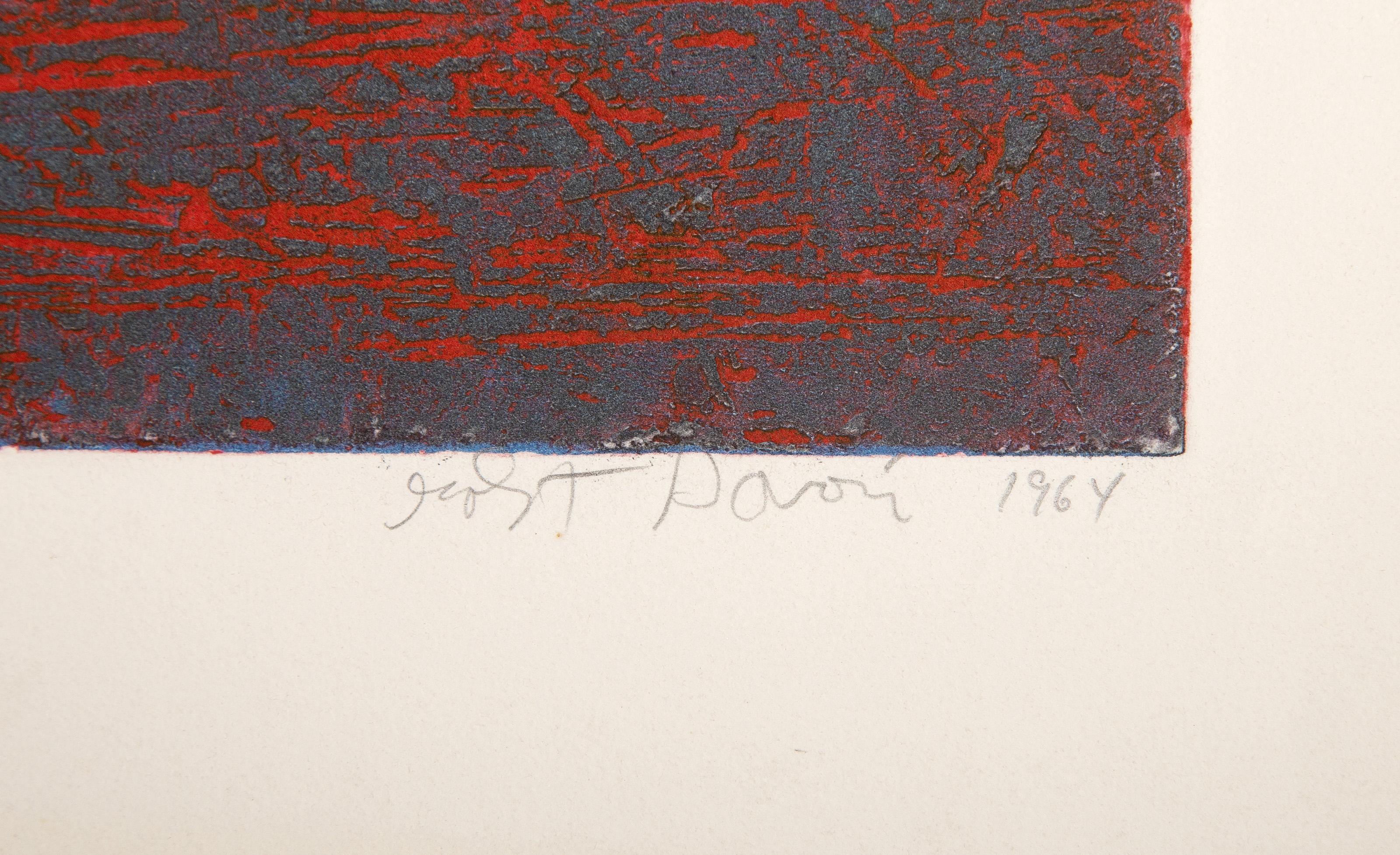Bois Nocturne, Abstract Expressionist Etching by Robert Savoie For Sale 2