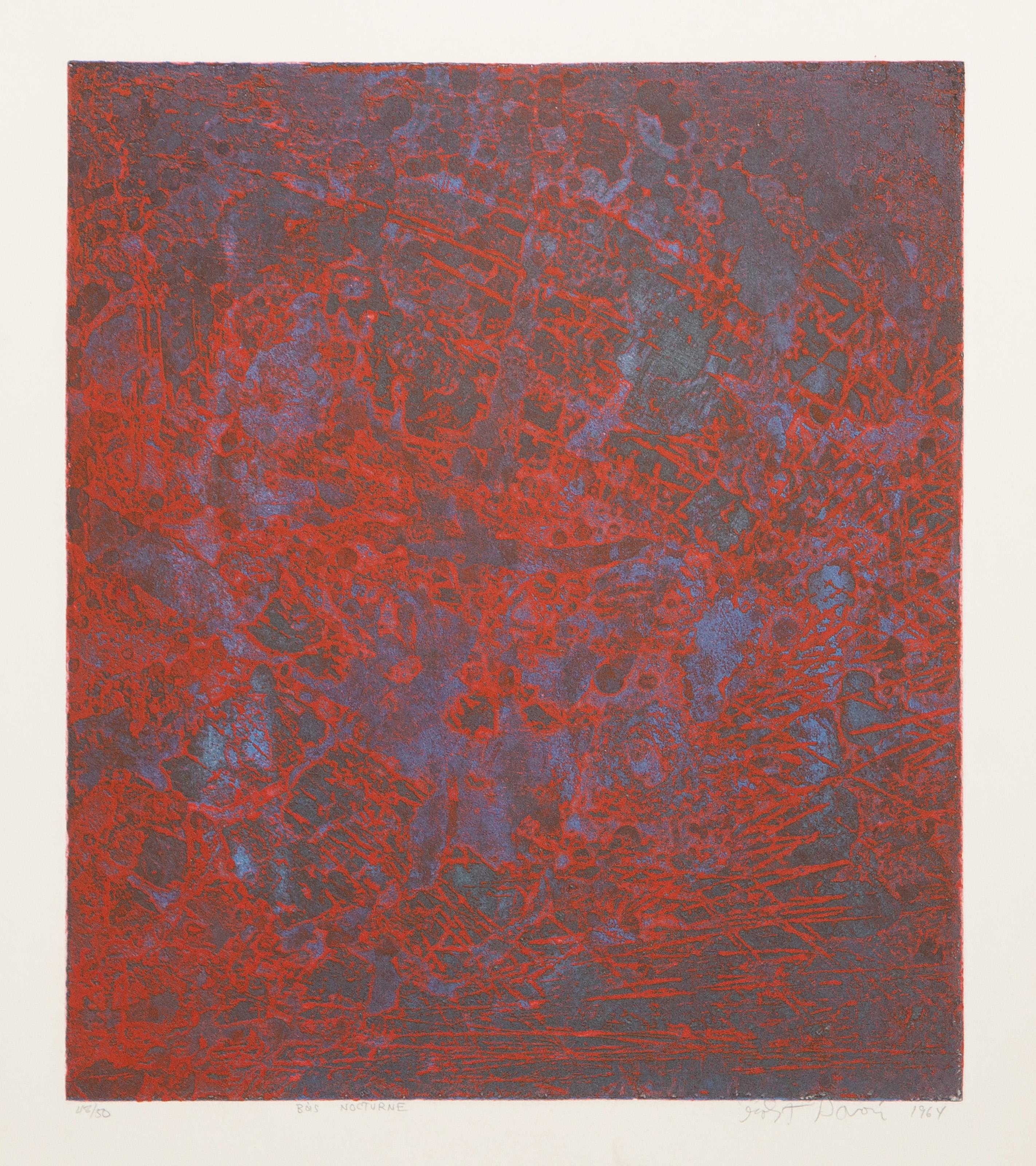 Robert Savoie, Canadian (1939 - ) - Bois Nocturne, Year: 1964, Medium: Etching and Aquatint, signed, dated, numbered and titled in pencil, Edition: 48/50, Image Size: 15 x 13.25 inches, Size: 25 x 19.5 in. (63.5 x 49.53 cm)