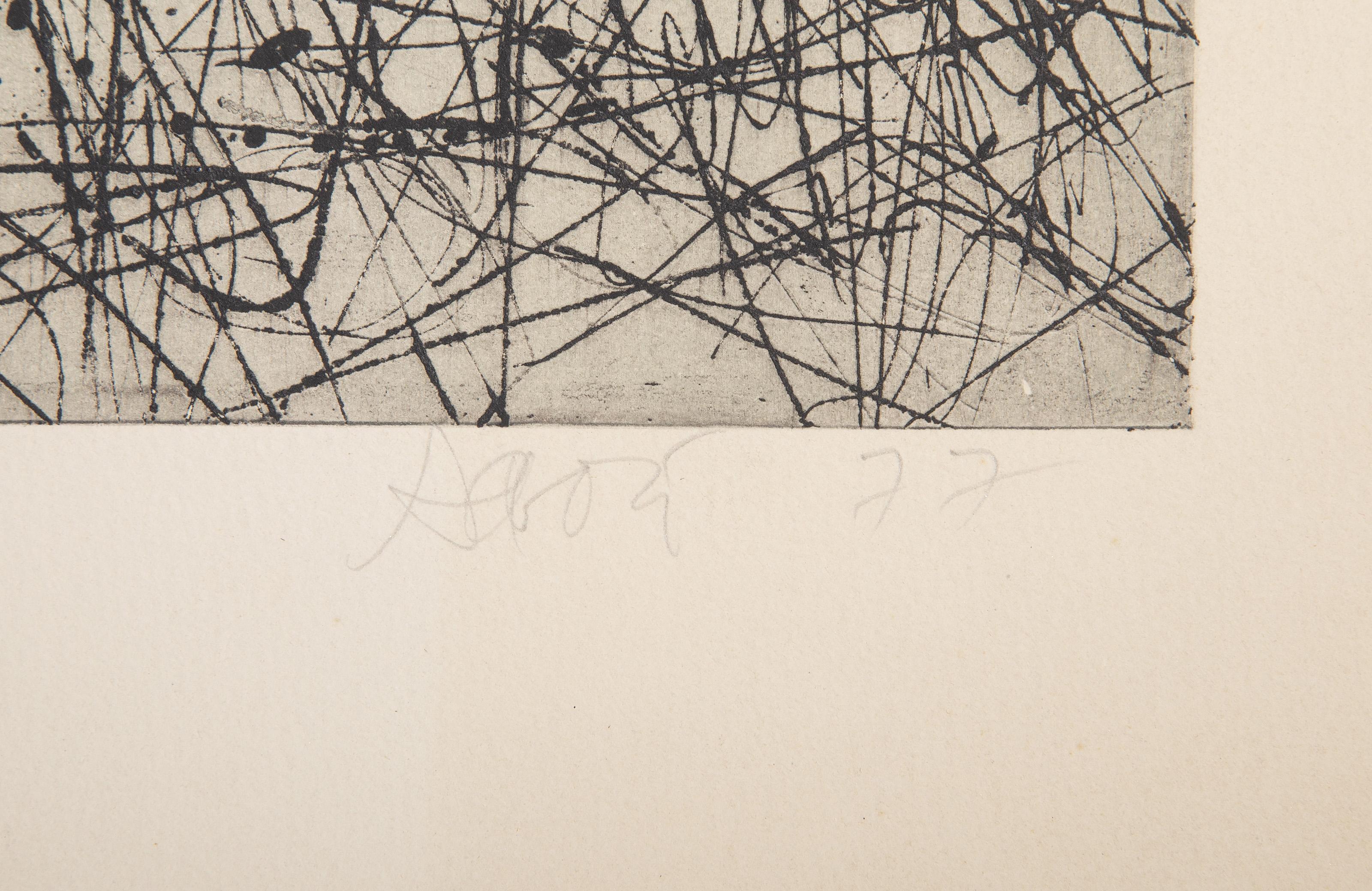 Graffiti, Abstract Expressionist Etching by Robert Savoie For Sale 2