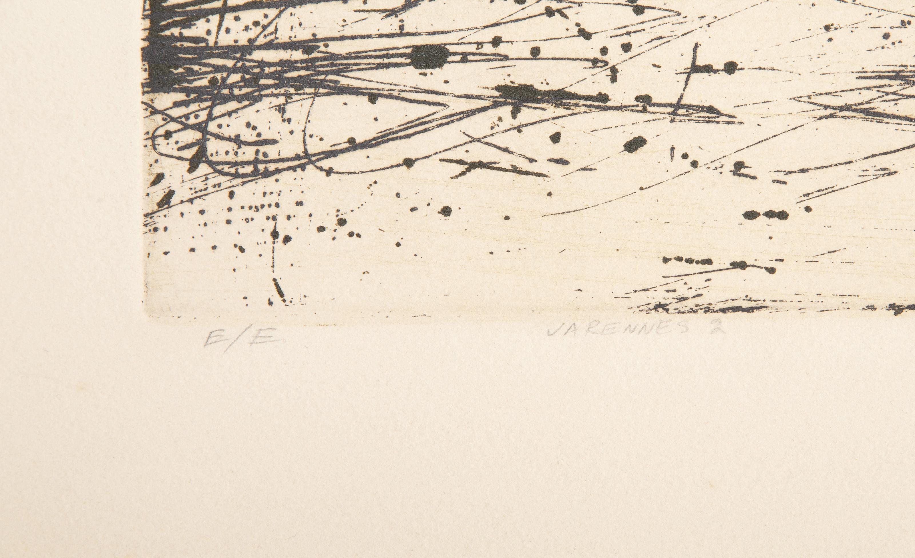 Varennes 2, Abstract Expressionist Etching by Robert Savoie For Sale 2