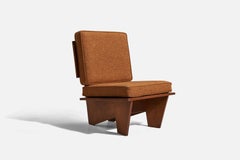 Robert Schulenberg, Slipper Chair, Plywood, Fabric, United States, C. 1970s