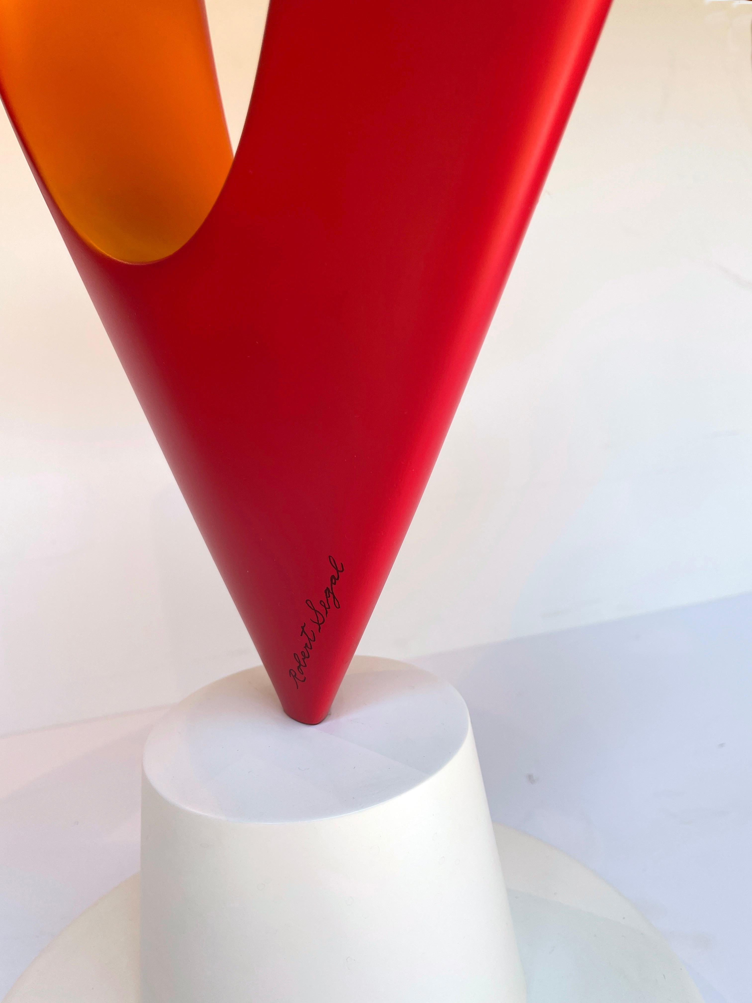 Apocalypse- Abstract Sculpture, Brightly Colored Geometric Intertwined Form For Sale 8