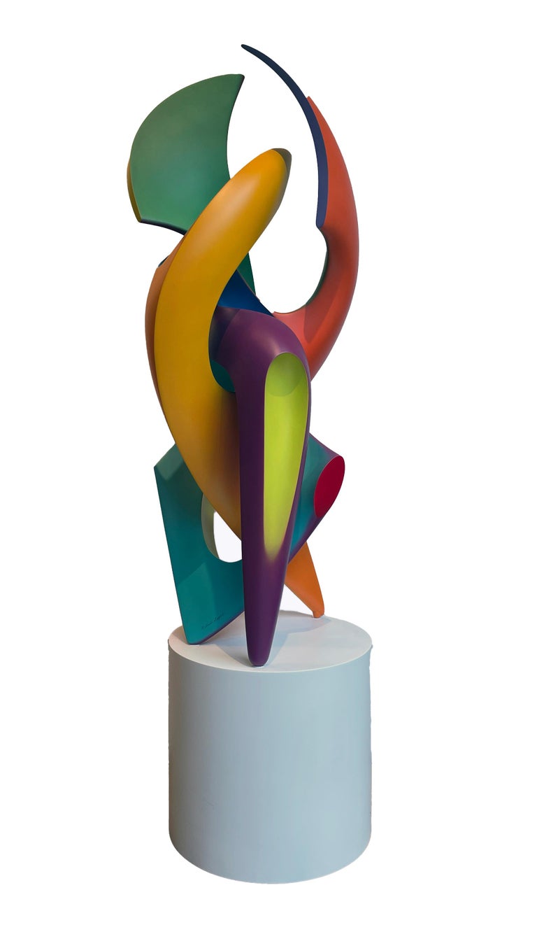 Robert Segal - Wings of Paradise - Sculpture abstraite, couleurs vives, formes  géométriques entrelacées En vente sur 1stDibs