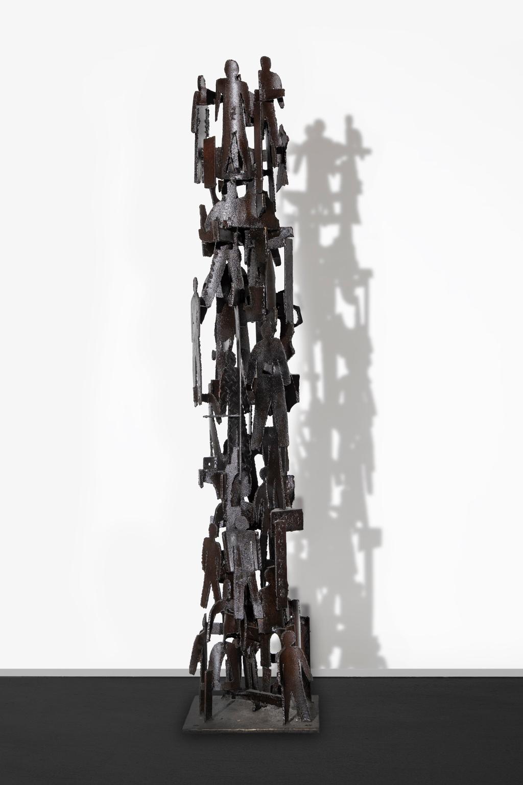 UNTITLED, Abstrakt/Figurative, schwarz geschweißter Stahl, Cass Corridor-Künstler, Detroit (Abstrakter Expressionismus), Sculpture, von Robert Sestok