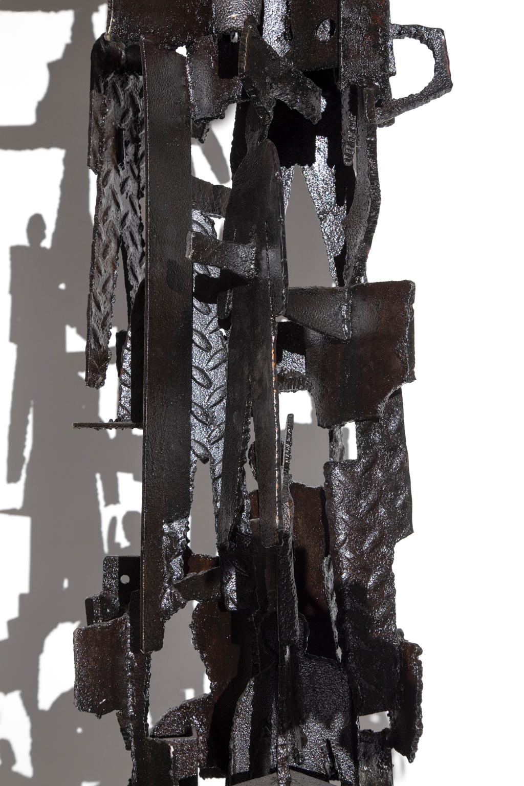 UNTITLED, Abstrakt/Figurative, schwarz geschweißter Stahl, Cass Corridor-Künstler, Detroit (Schwarz), Figurative Sculpture, von Robert Sestok