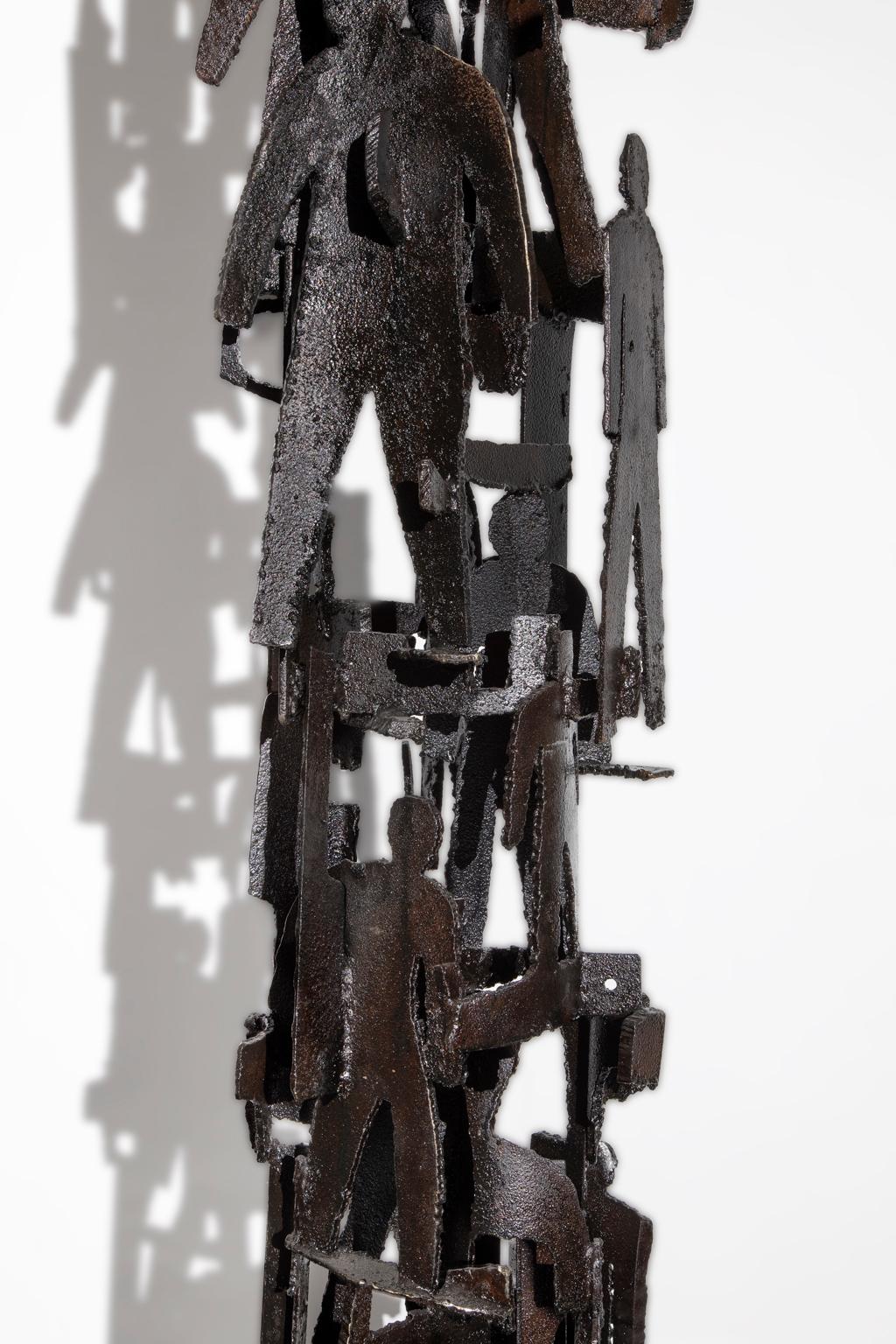 UNTITLED, Abstrakt/Figurative, schwarz geschweißter Stahl, Cass Corridor-Künstler, Detroit im Angebot 3