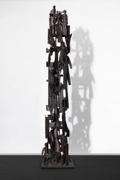 UNTITLED, Abstract/Figurative, Black Welded Steel, Cass Corridor Artist, Detroit