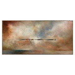 Robert Setrakian Panaromic Abstract Post Modern Painting d. 1984