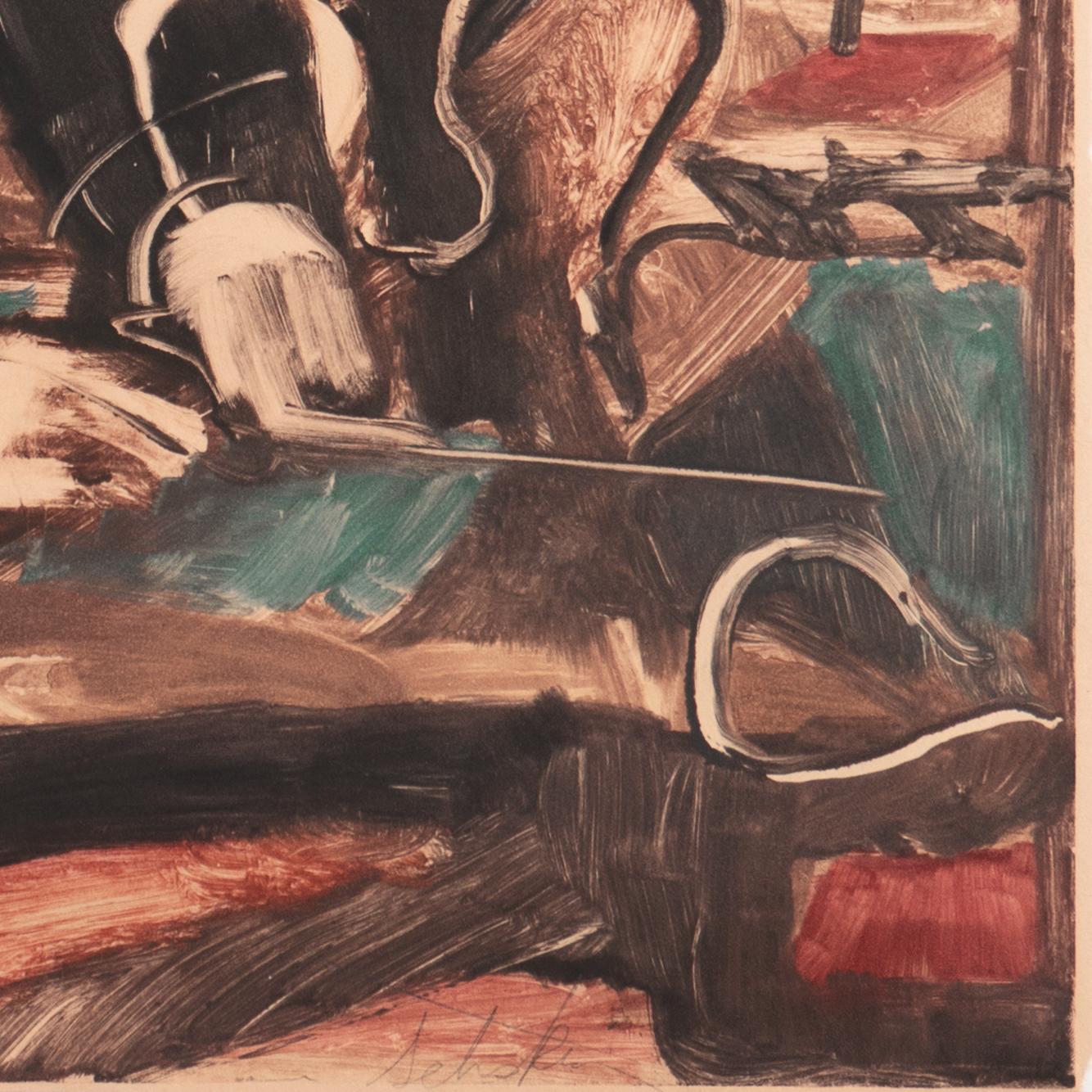 'Monotype', Bay Area Abstraction, Florence, New York, Stanford, De Young Museum - Print by Robert Setrakian