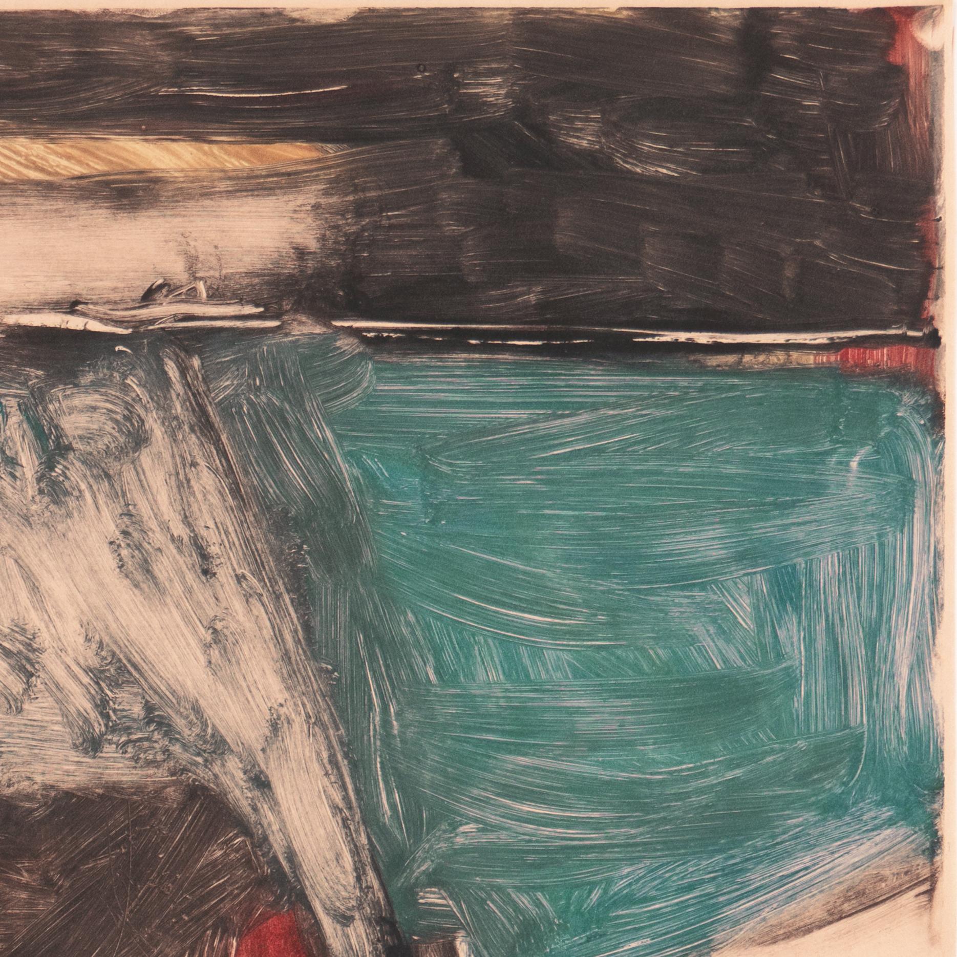 'Monotype', Bay Area Abstraction, Florence, New York, Stanford, De Young Museum - Abstract Expressionist Print by Robert Setrakian