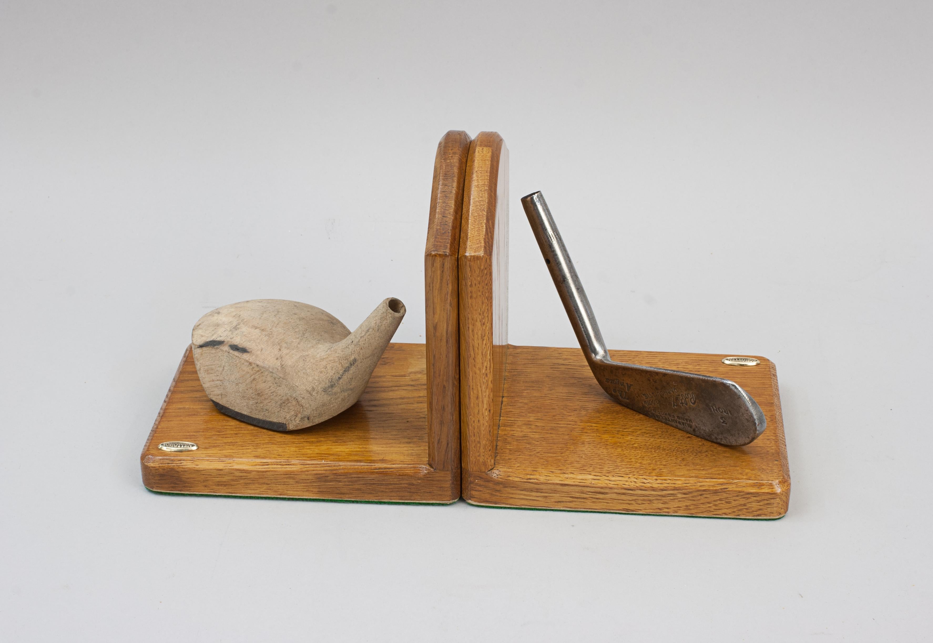 Mid-20th Century Robert Simpson Golf Bookends For Sale