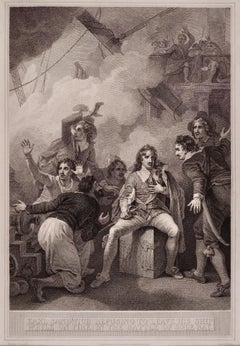 Vintage "Earl Sandwich Refusing to Leave His Ship": An 18th Century Etching/Engraving