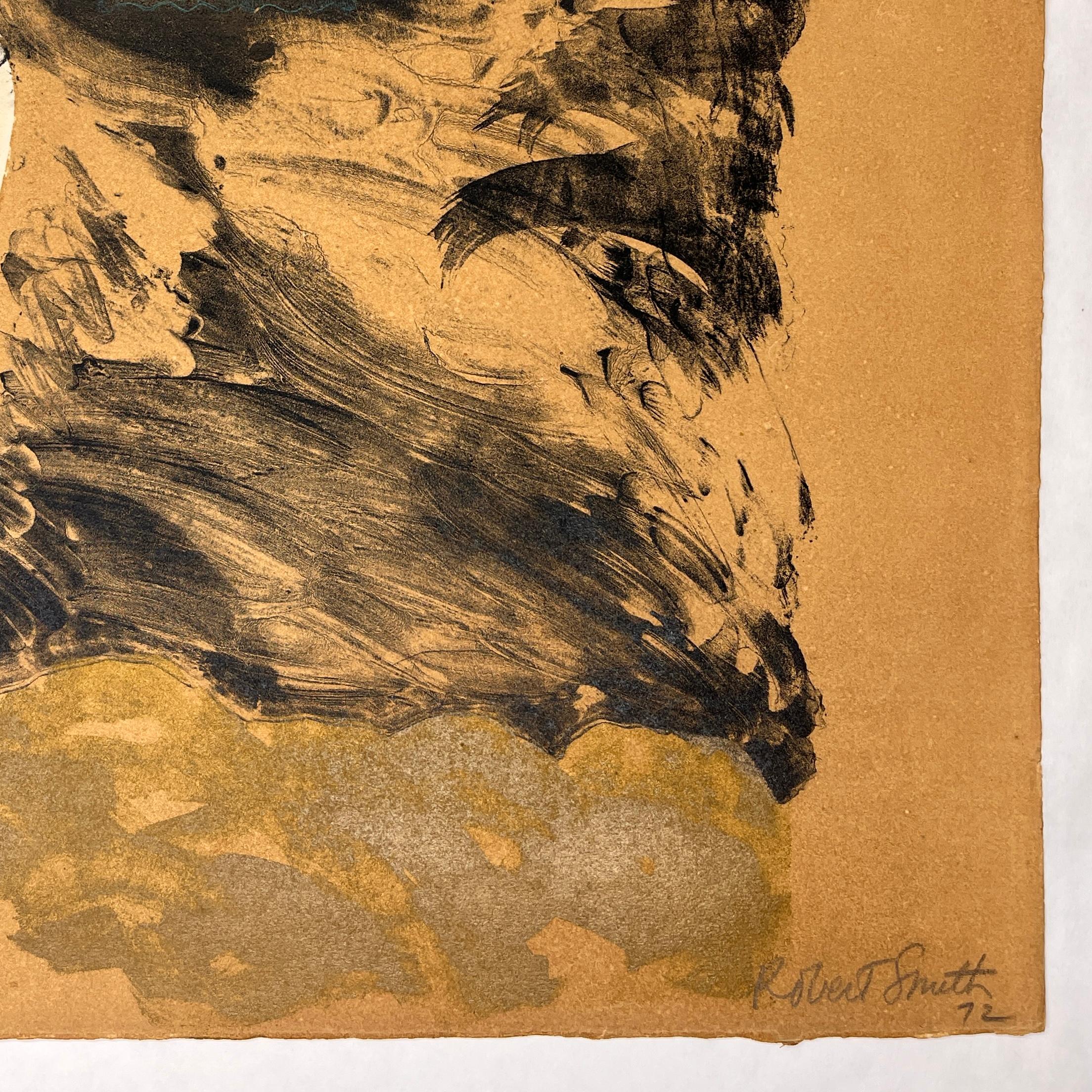ROBERT SMITH Americano 1972 incisione originale firmata stampa d'arte in edizione limitata 1 - Print di Robert Smith
