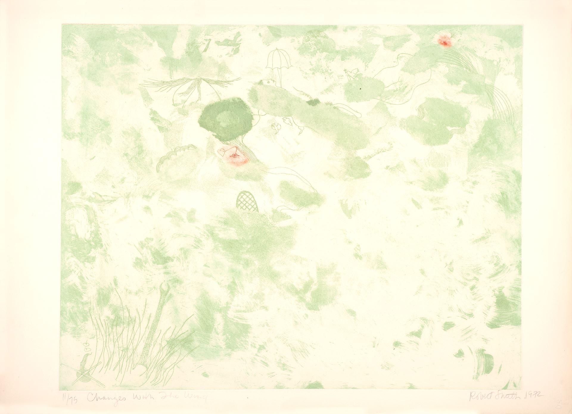 Robert Smith Abstract Print – American Artist signiert limitierte Auflage Original-Kunstdruck Radierung abstrakt