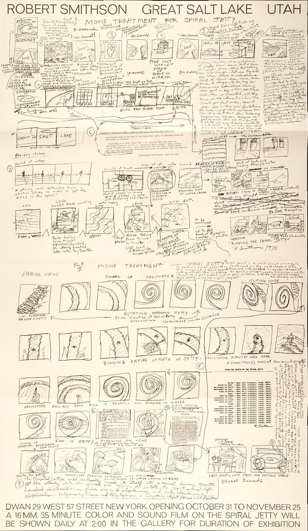 Affiche de la galerie Dwan pour Spiral Jetty - Print de Robert Smithson