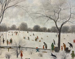 "Central Park im Winter, 1949" von Robert Smullyan Sloan NYC Snow Day American