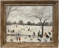 "Central Park im Winter, 1949" von Robert Smullyan Sloan NYC Snow Day American
