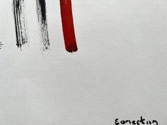 Abstrakt-expressionistische britische Original-Aquarellgemälde in Form von Mustern