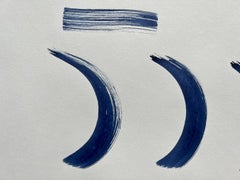 Abstrakt-expressionistische britische Original-Aquarellgemälde in Form von Mustern