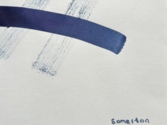 Abstrakt-expressionistische britische Original-Aquarellgemälde in Form von Mustern