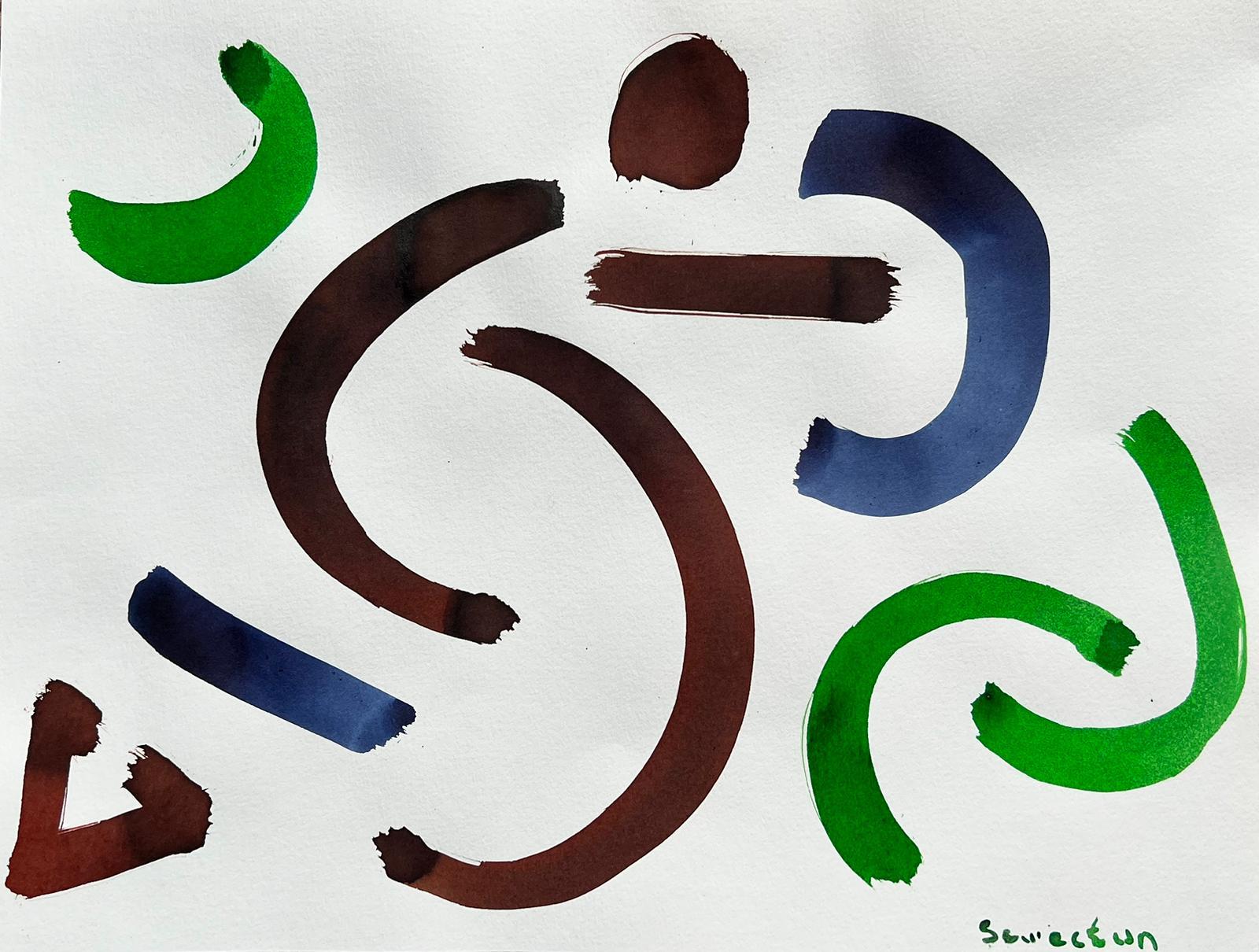 Robert Somerton Abstract Expressionist British Original Watercolor