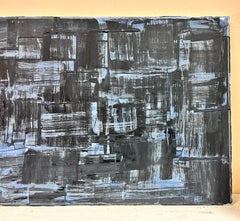 Black Grey Blue British Expressionist Abstract Original Painting on canvas