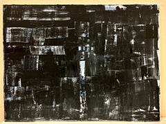 Black Grey White Large British Expressionist Abstract Original Painting