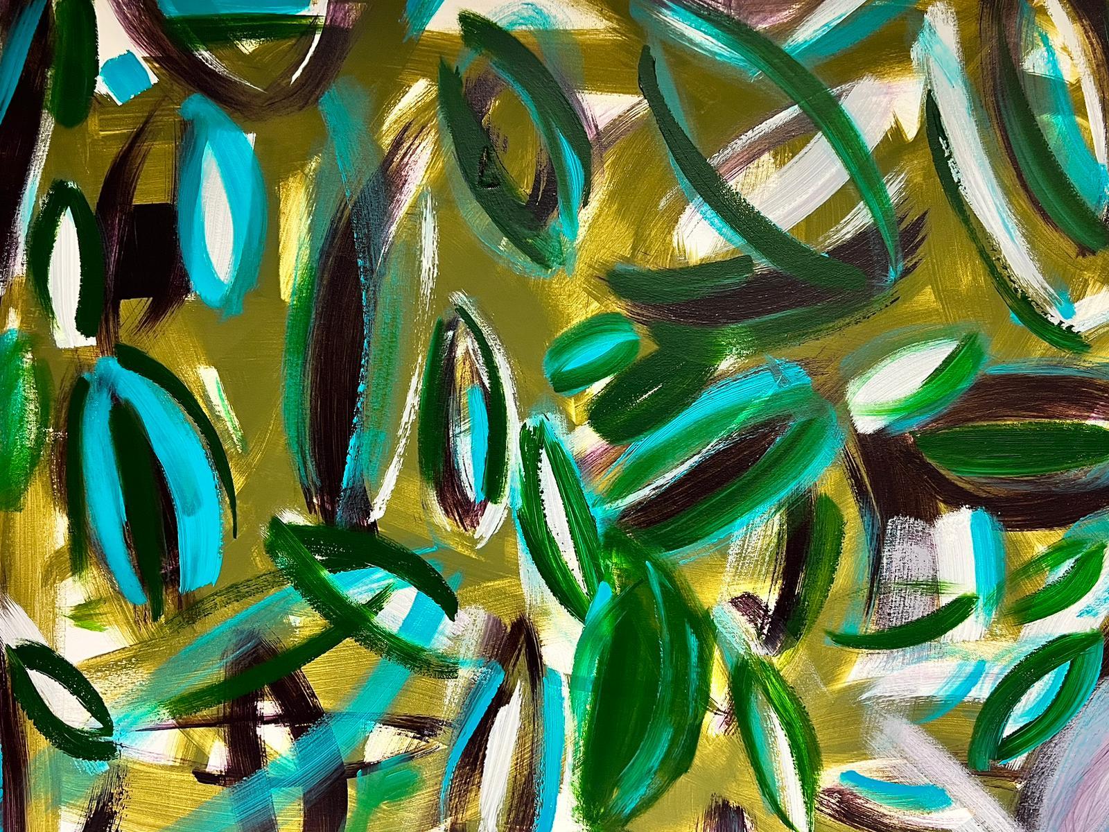 Hervorragendes abstraktes Originalgemälde des zeitgenössischen britischen abstrakten Künstlers Robert Somerton, geboren 1972. 

Helle, lebendige Pinselstriche machen dieses einzigartige und ansprechende abstrakte expressionistische Gemälde aus.