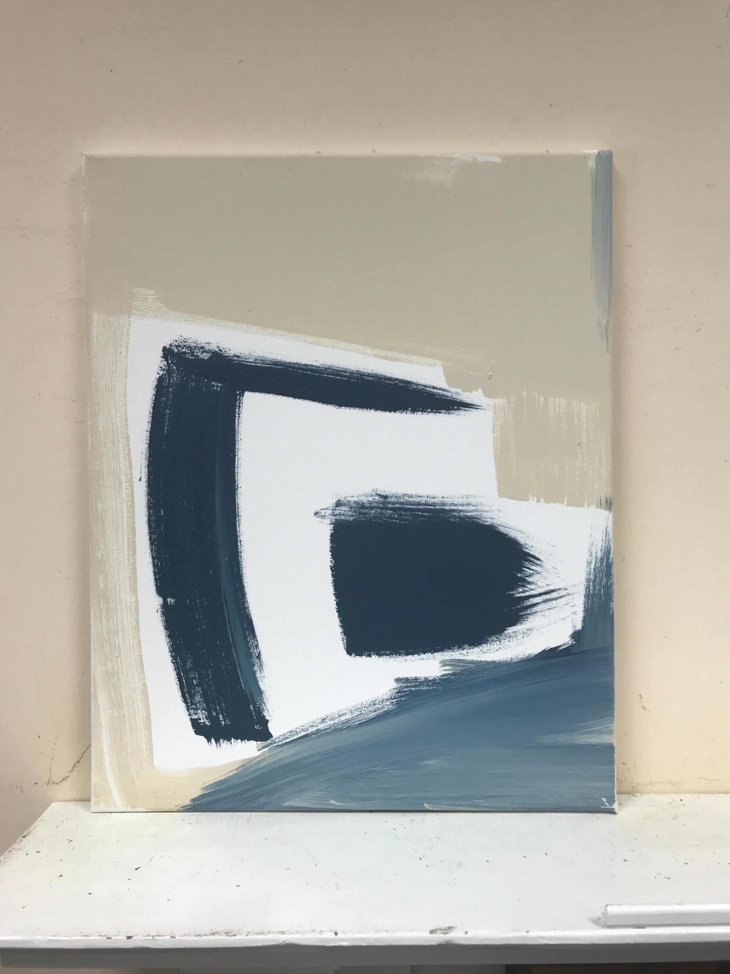 Splendido dipinto originale astratto britannico - Painting di Robert Somerton