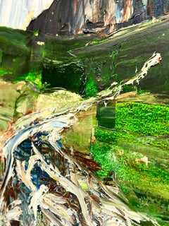 Stunning British Expressionist Abstract Original Painting Cotswold River