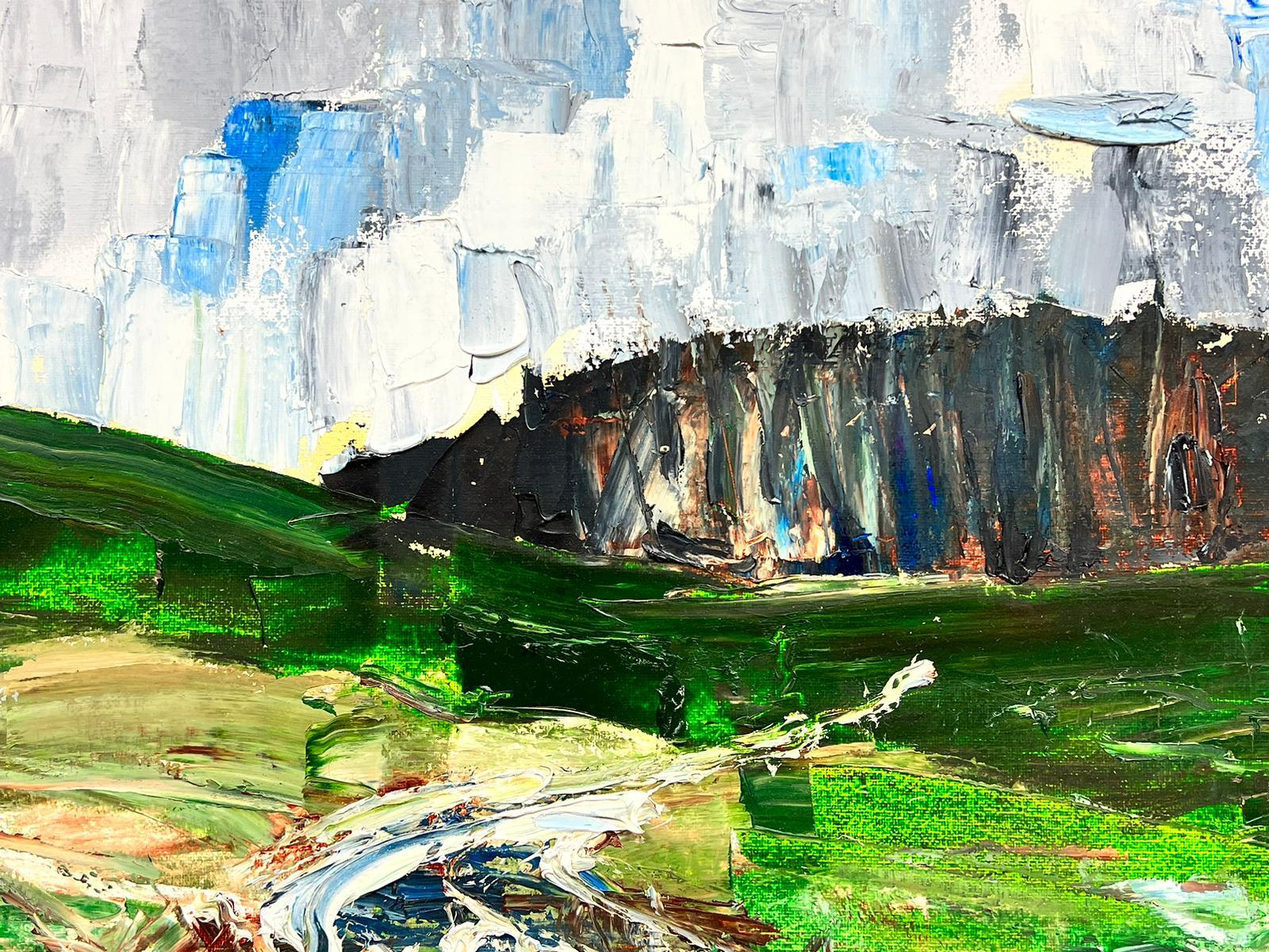 Superbe peinture expressionniste britannique abstraite d'origine de la rivière Cotswold en vente 2