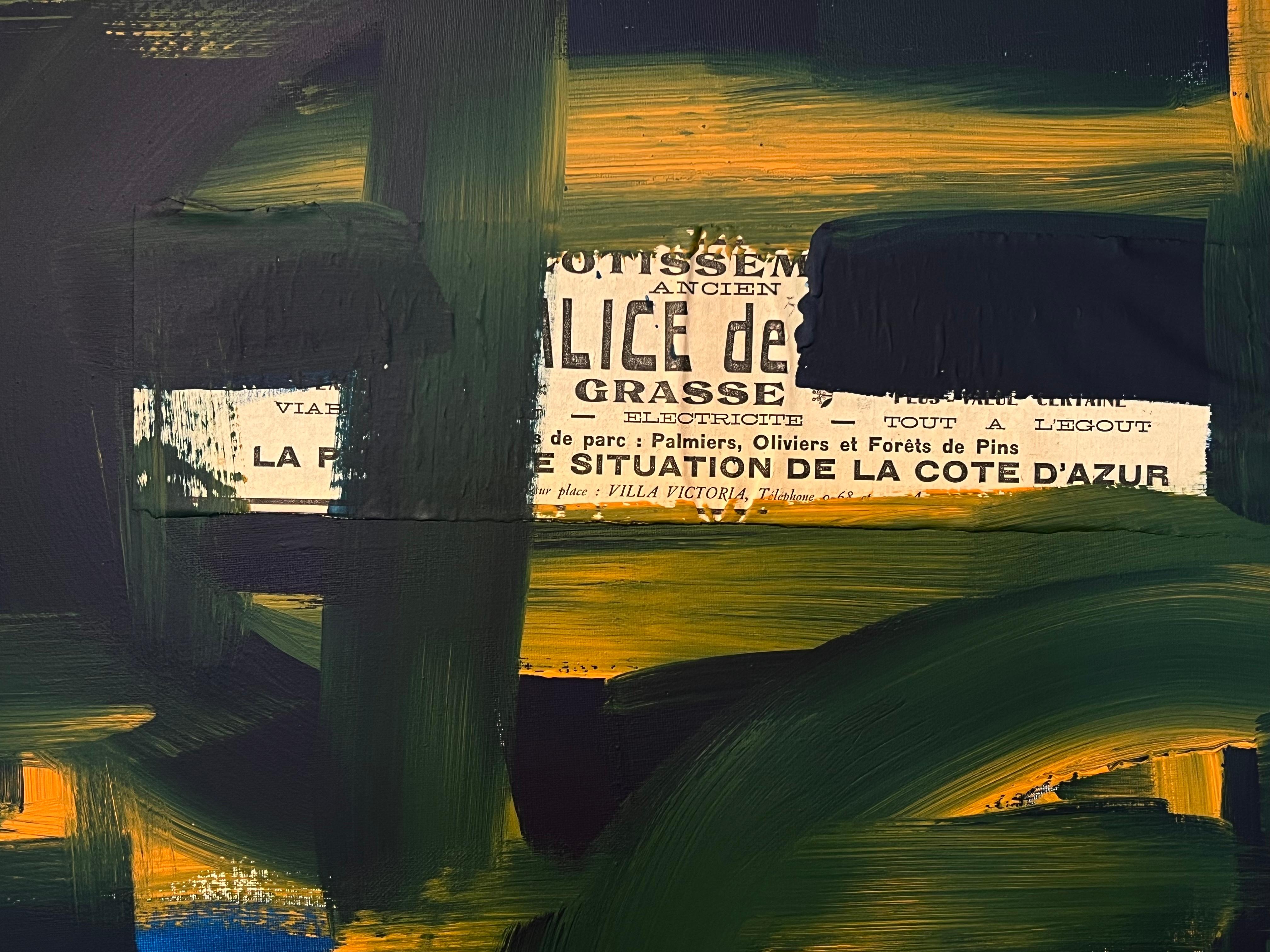 Pintura original abstracta expresionista británica muy grande sobre lienzo en venta 5