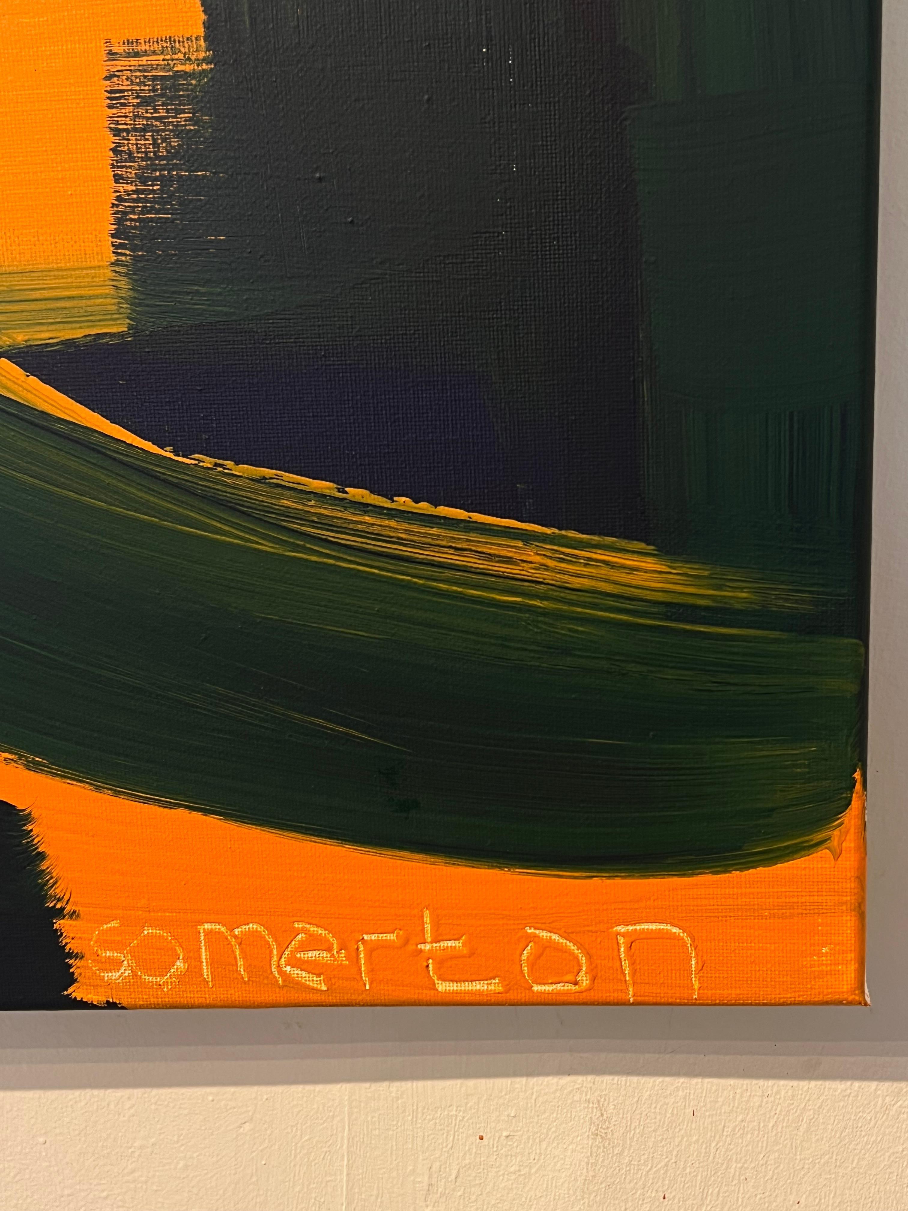 Pintura original abstracta expresionista británica muy grande sobre lienzo en venta 6