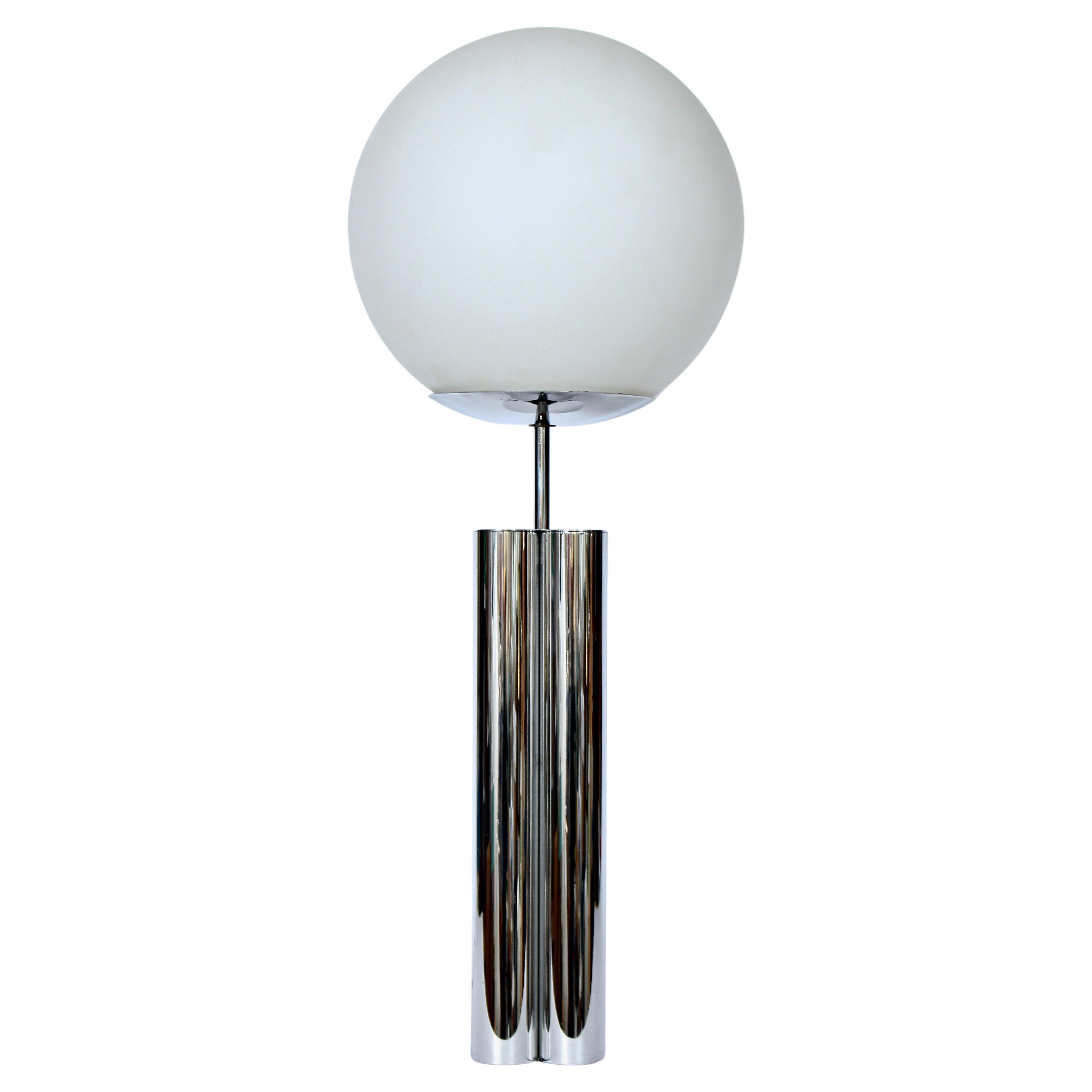 chrome globe table lamp