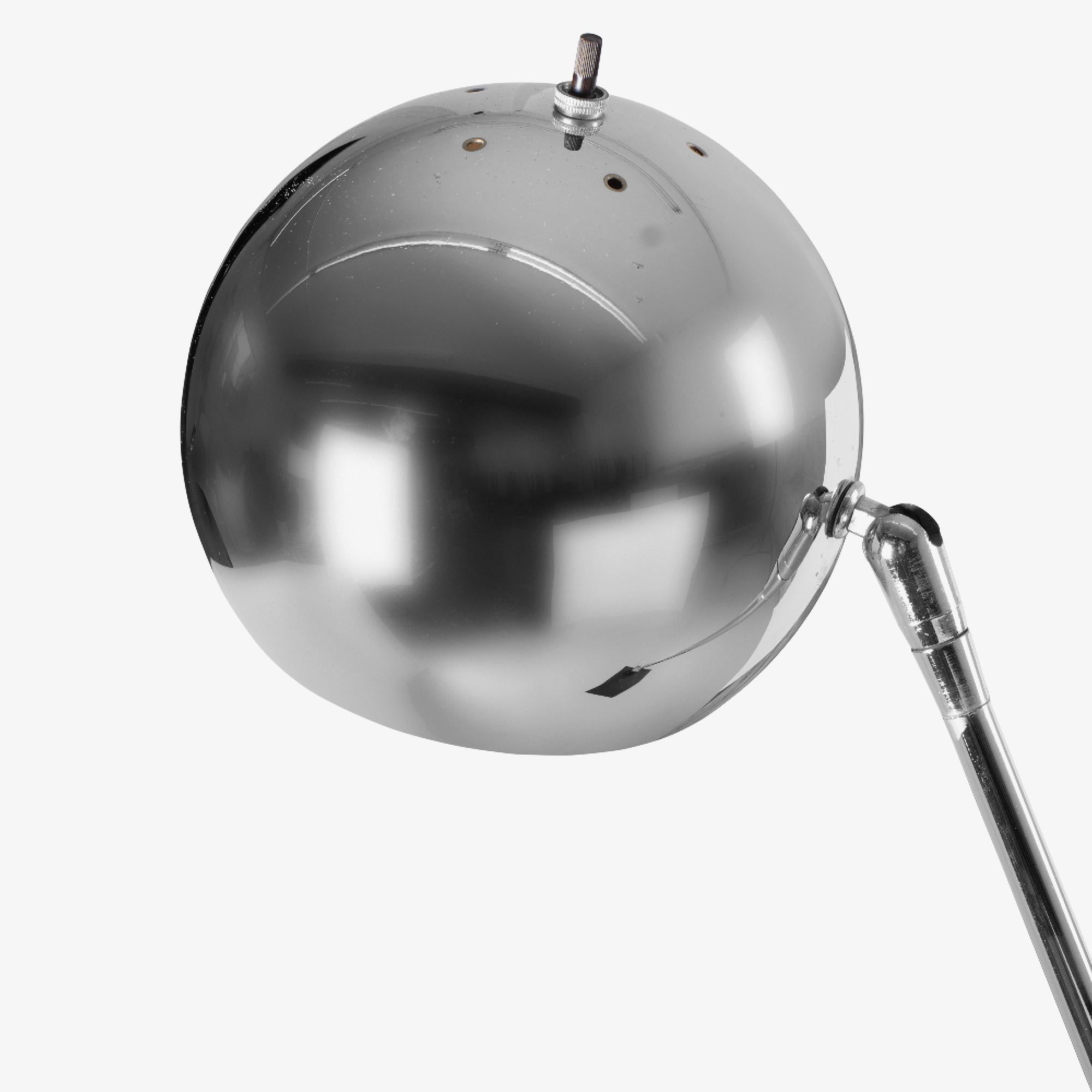 Lampada da terra regolabile in cromo Robert Sonneman in vendita 3