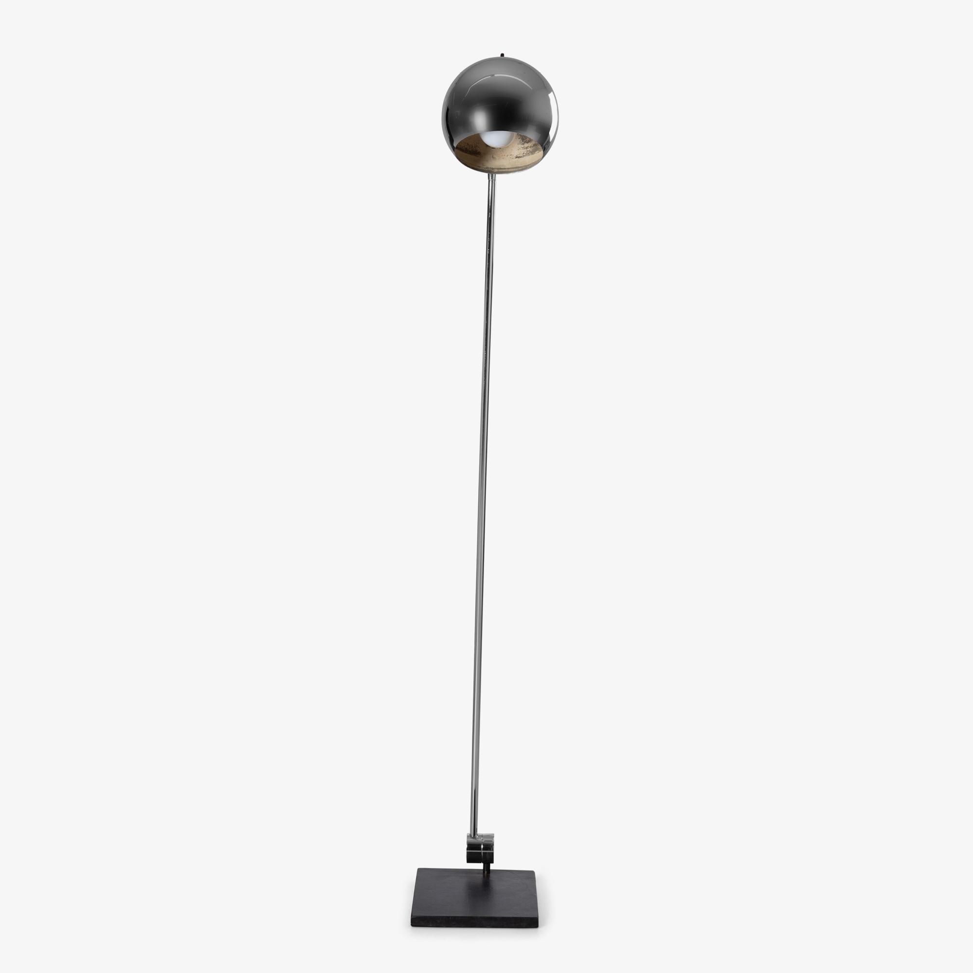 Americano Lampada da terra regolabile in cromo Robert Sonneman in vendita