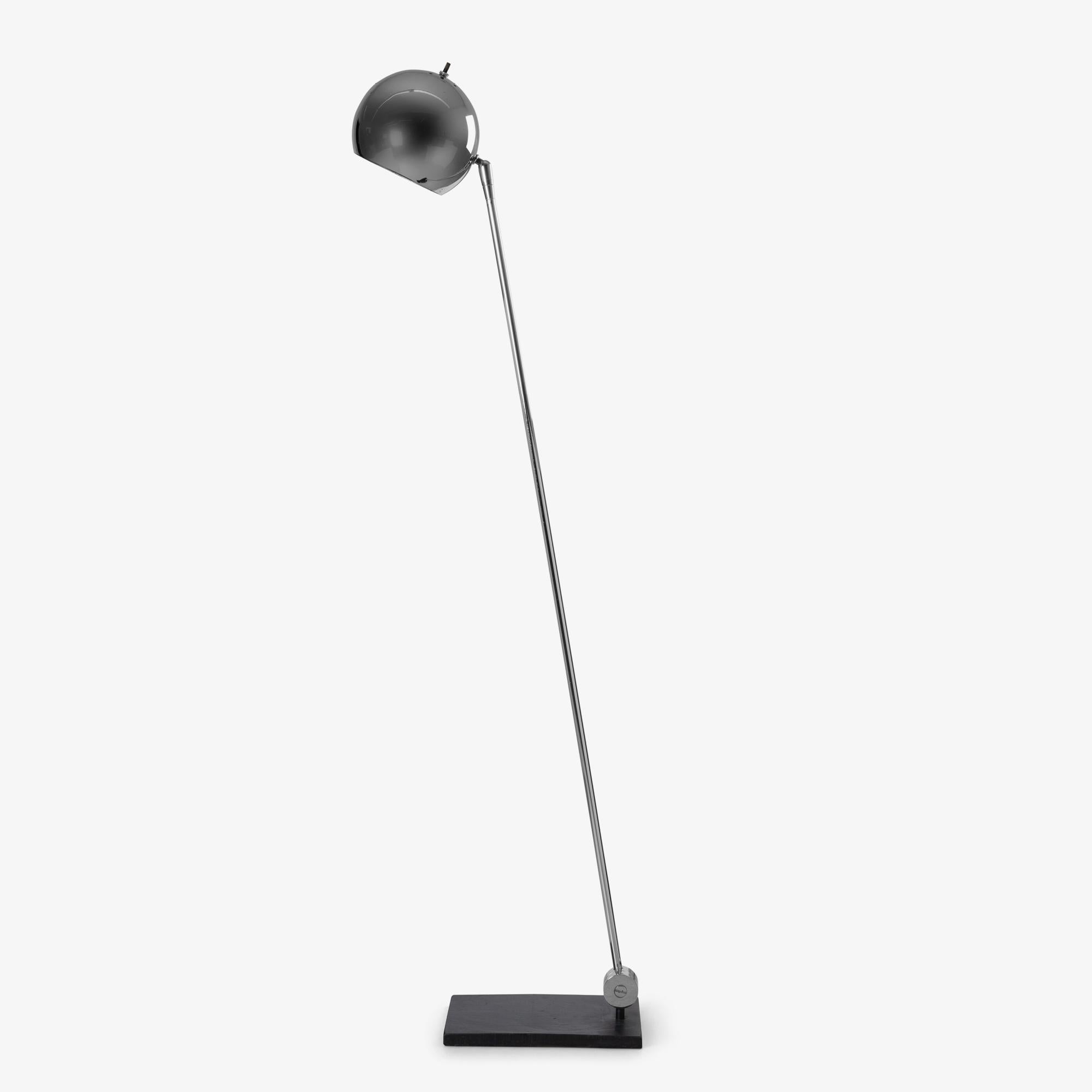 Acciaio da gioielleria Lampada da terra regolabile in cromo Robert Sonneman in vendita