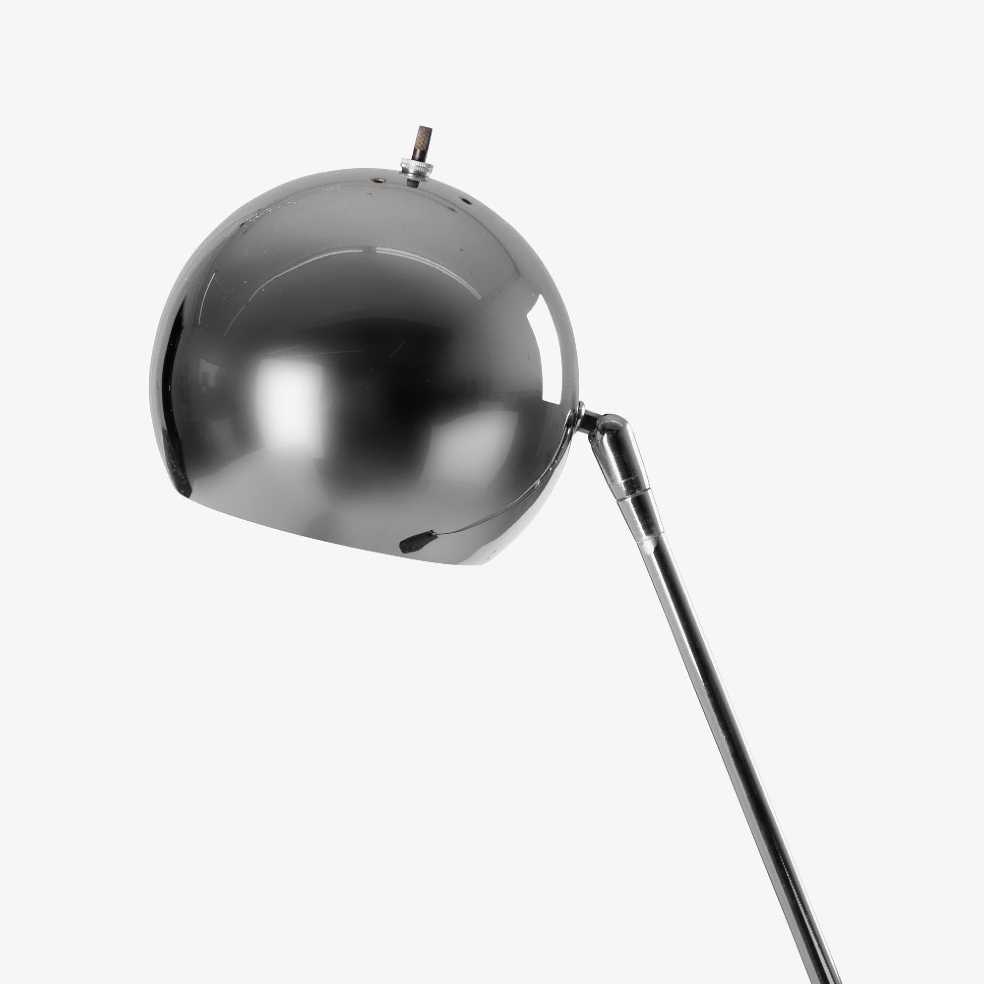 Lampada da terra regolabile in cromo Robert Sonneman in vendita 2
