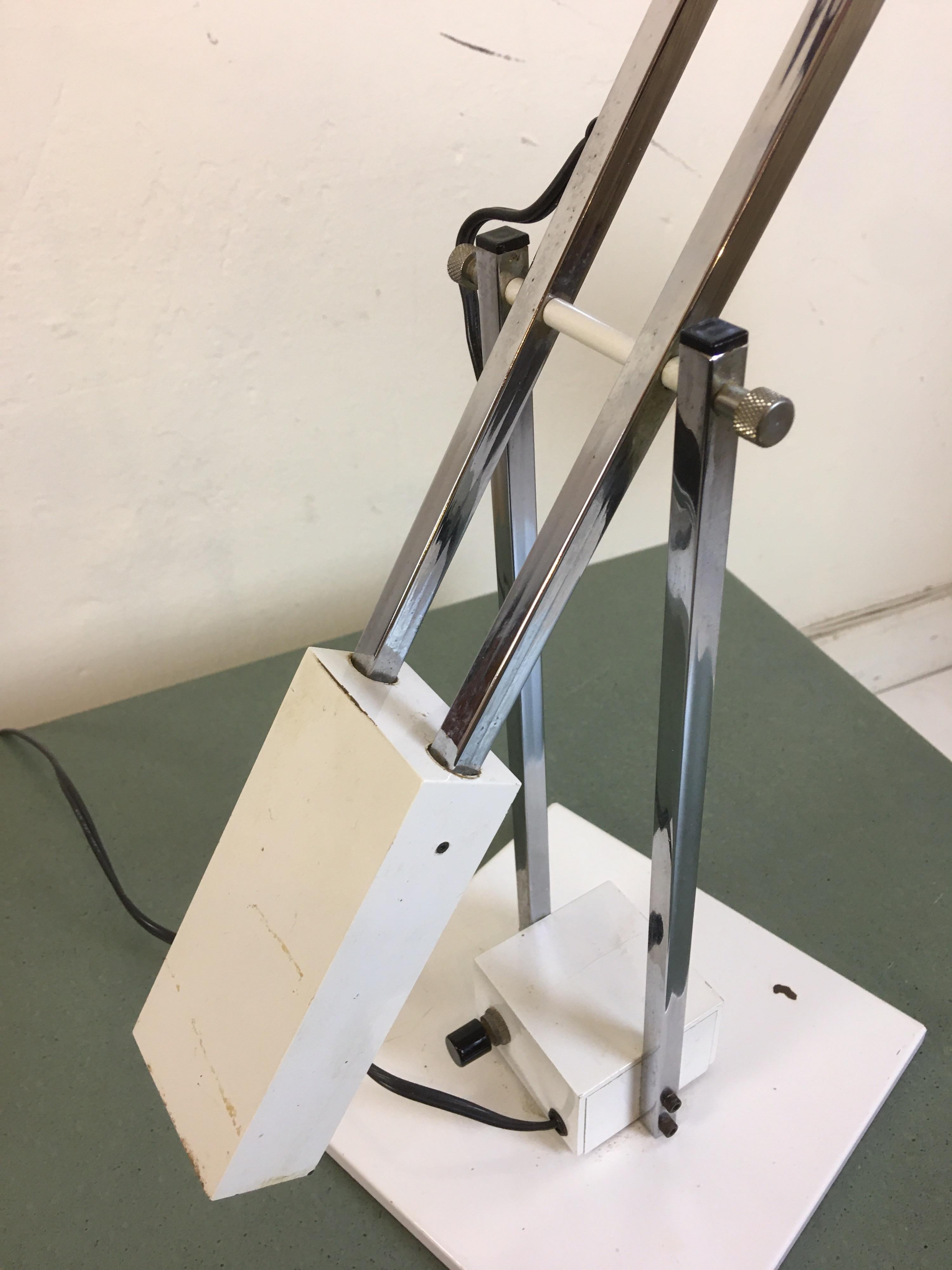 Metal Robert Sonneman Architectural 1970s Desk Lamp