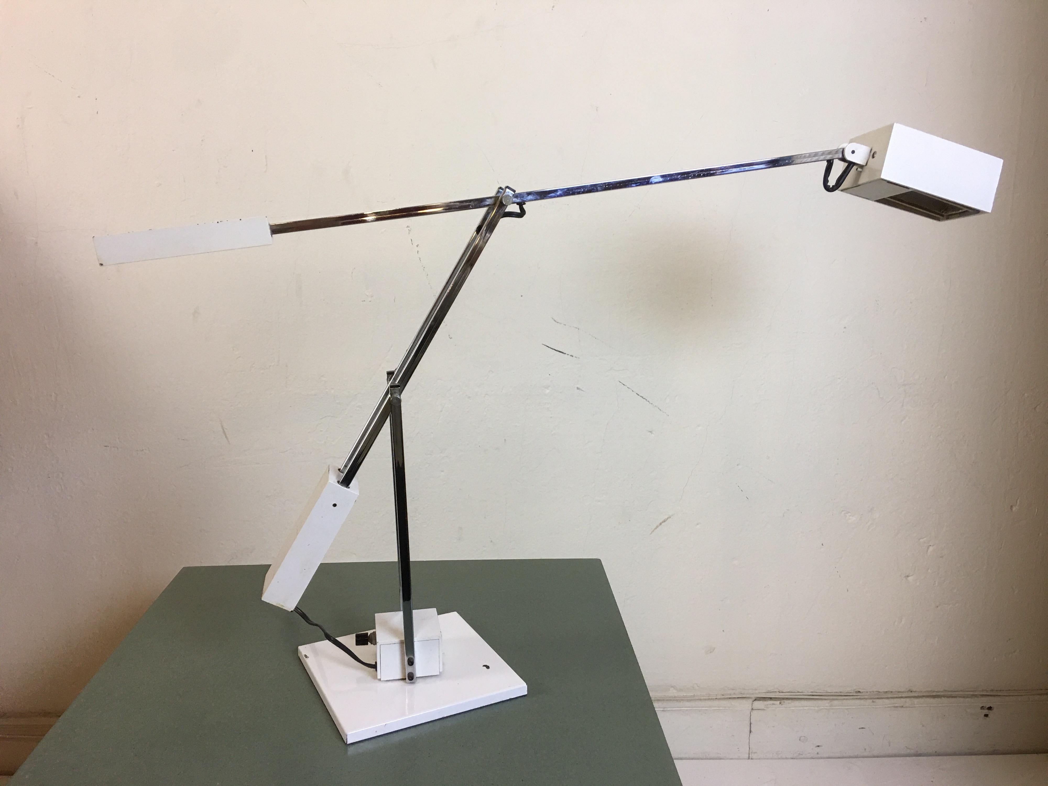 Robert Sonneman Architectural 1970s Desk Lamp 1