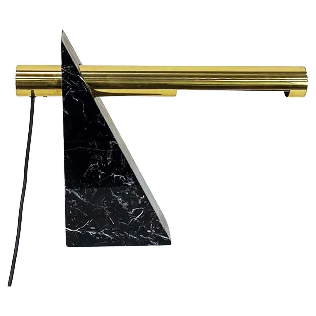 Robert Sonneman Brass and Marble Table or Desk Lamp for George Kovacs
