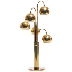 Robert Sonneman Brass Ball Table Lamp, circa 1970s 