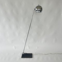 Robert Sonneman Chrome Articulating Eyeball Orbiter Floor Lamp, USA, 1960s
