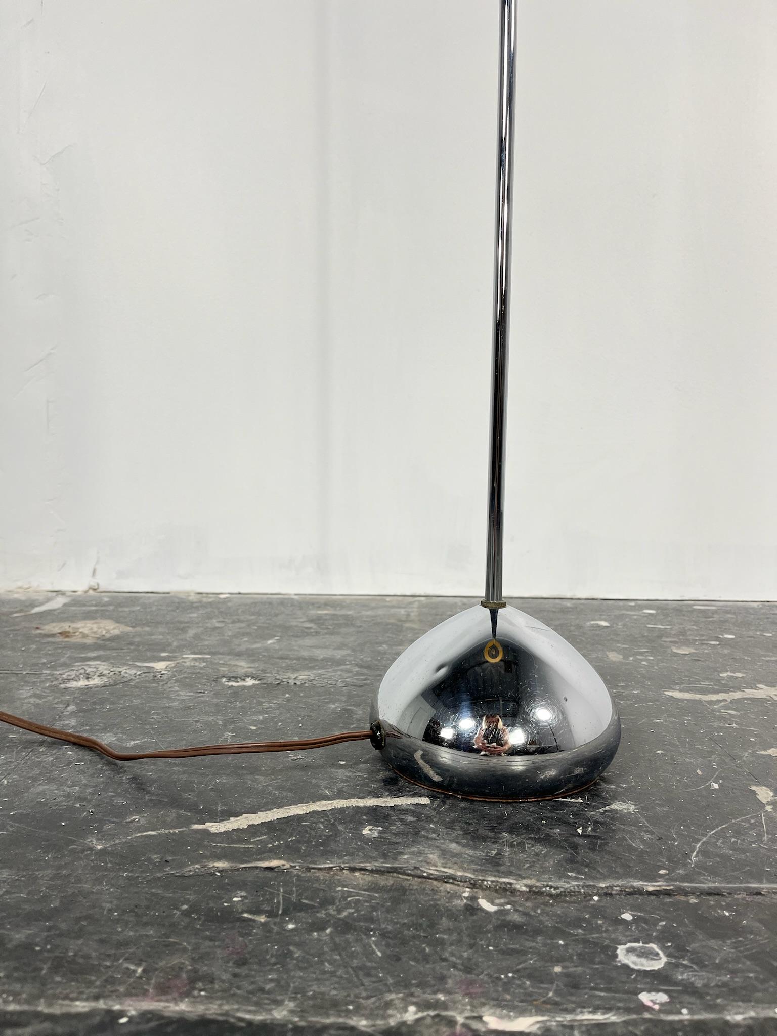 Mid-Century Modern Robert Sonneman Chrome Floor Lamp.
