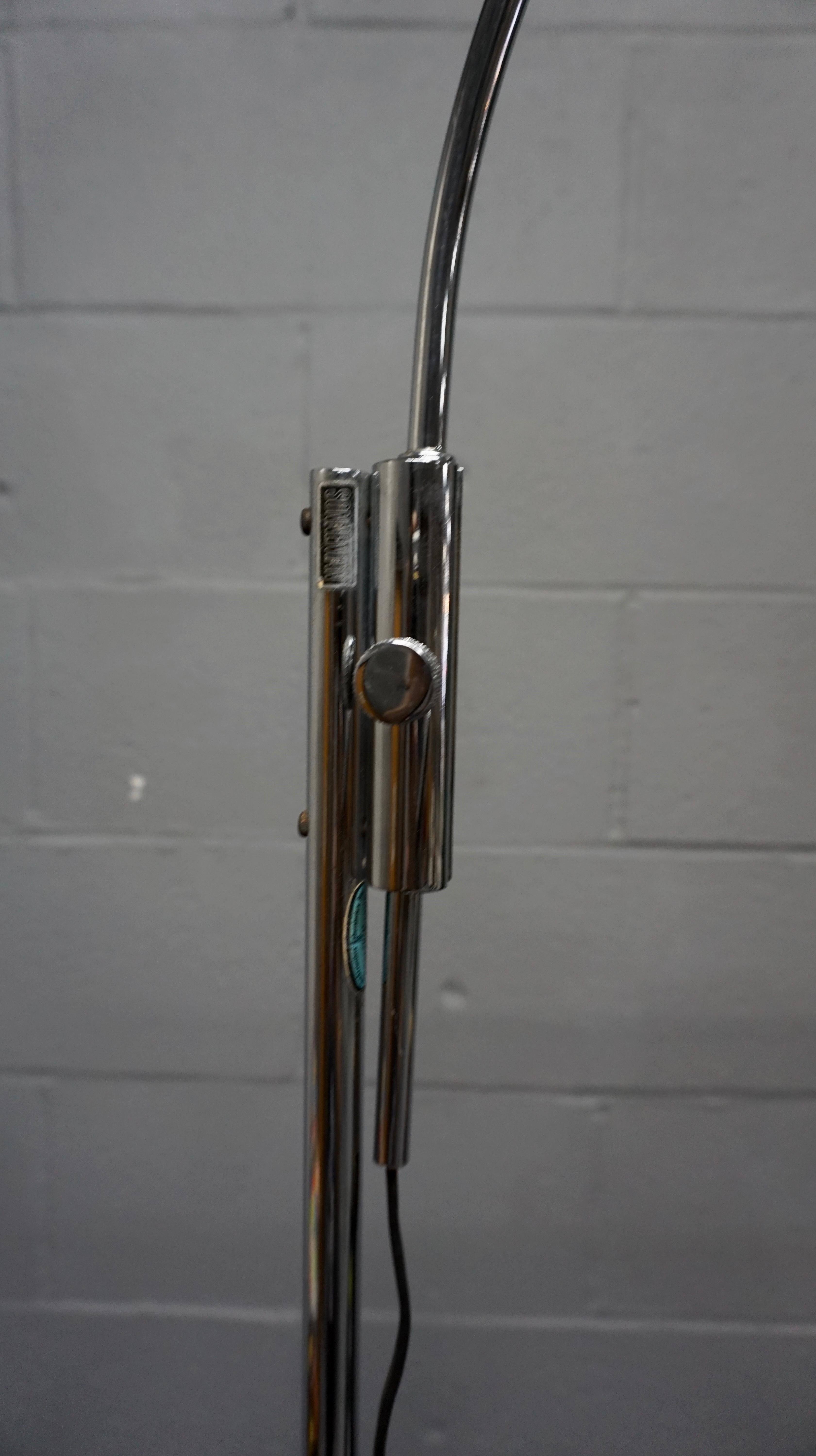 Mid-Century Modern Robert Sonneman Chrome Floor Lamp For Sale